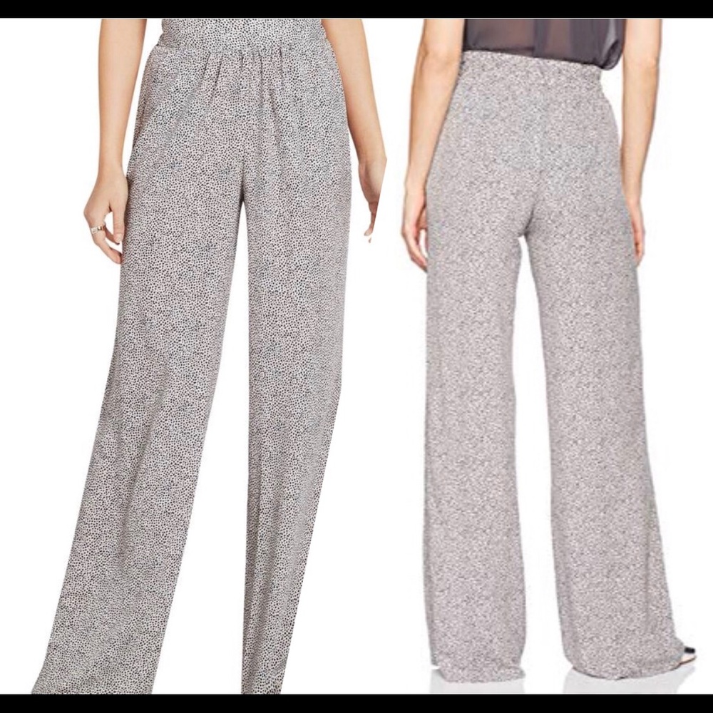 BCBGeneration Khaki Com Leopard Dot Palazzo Pants